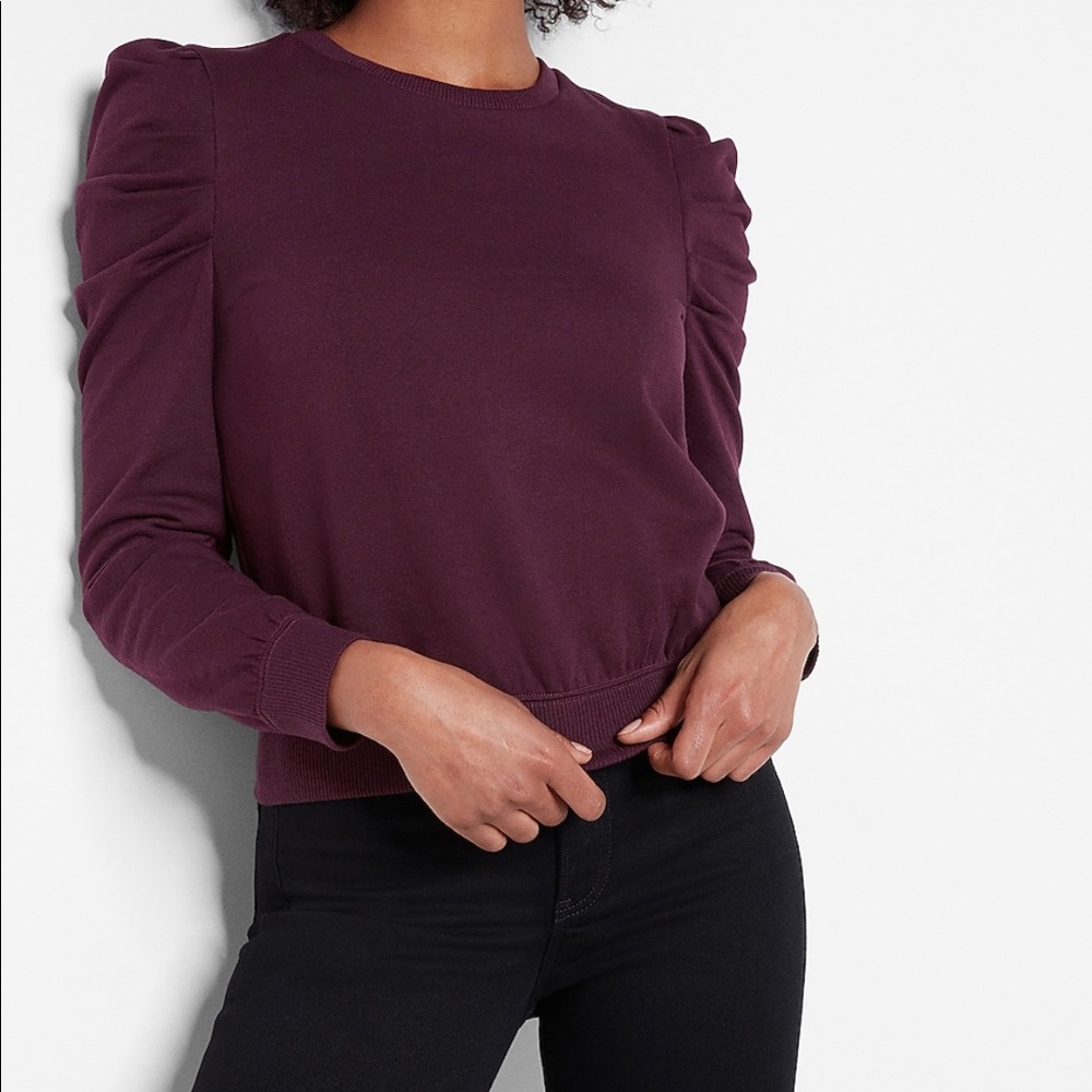 Puff shoulder sweatshirt